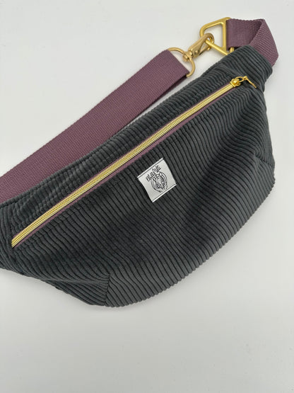 Crossbodybag/ Hipbag- grau cord