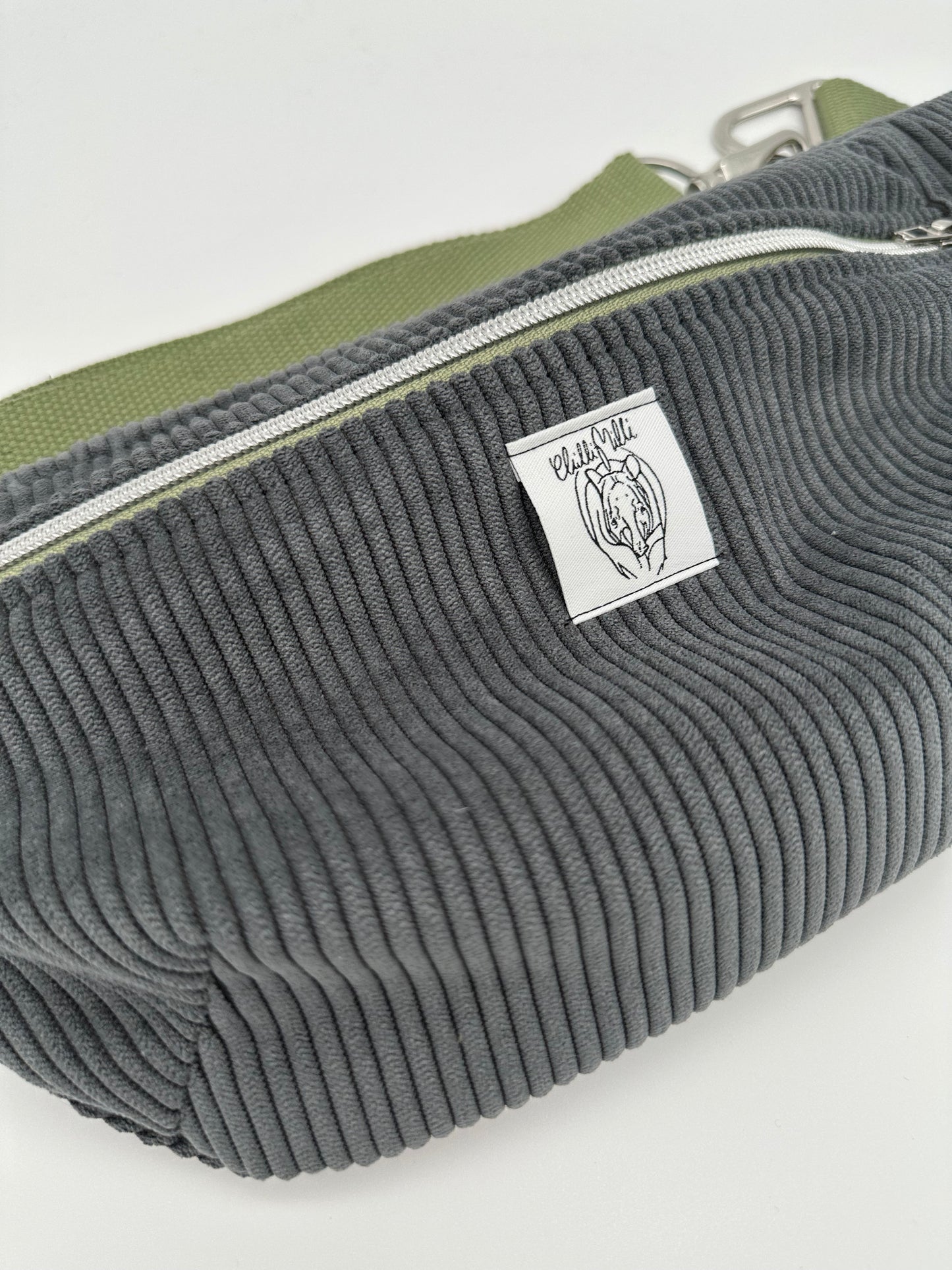 Crossbodybag/ Hipbag- grau cord