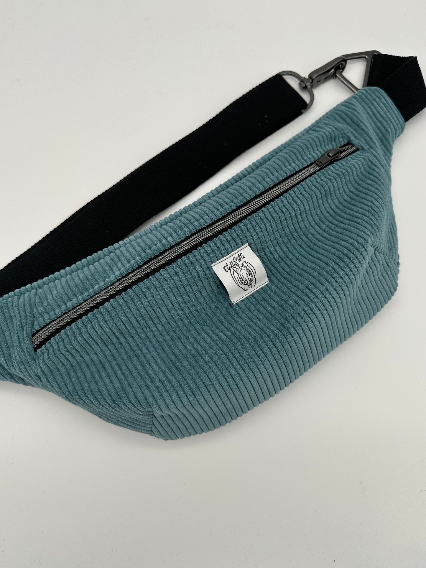 Crossbodybag/ Hipbag- hellblau cord