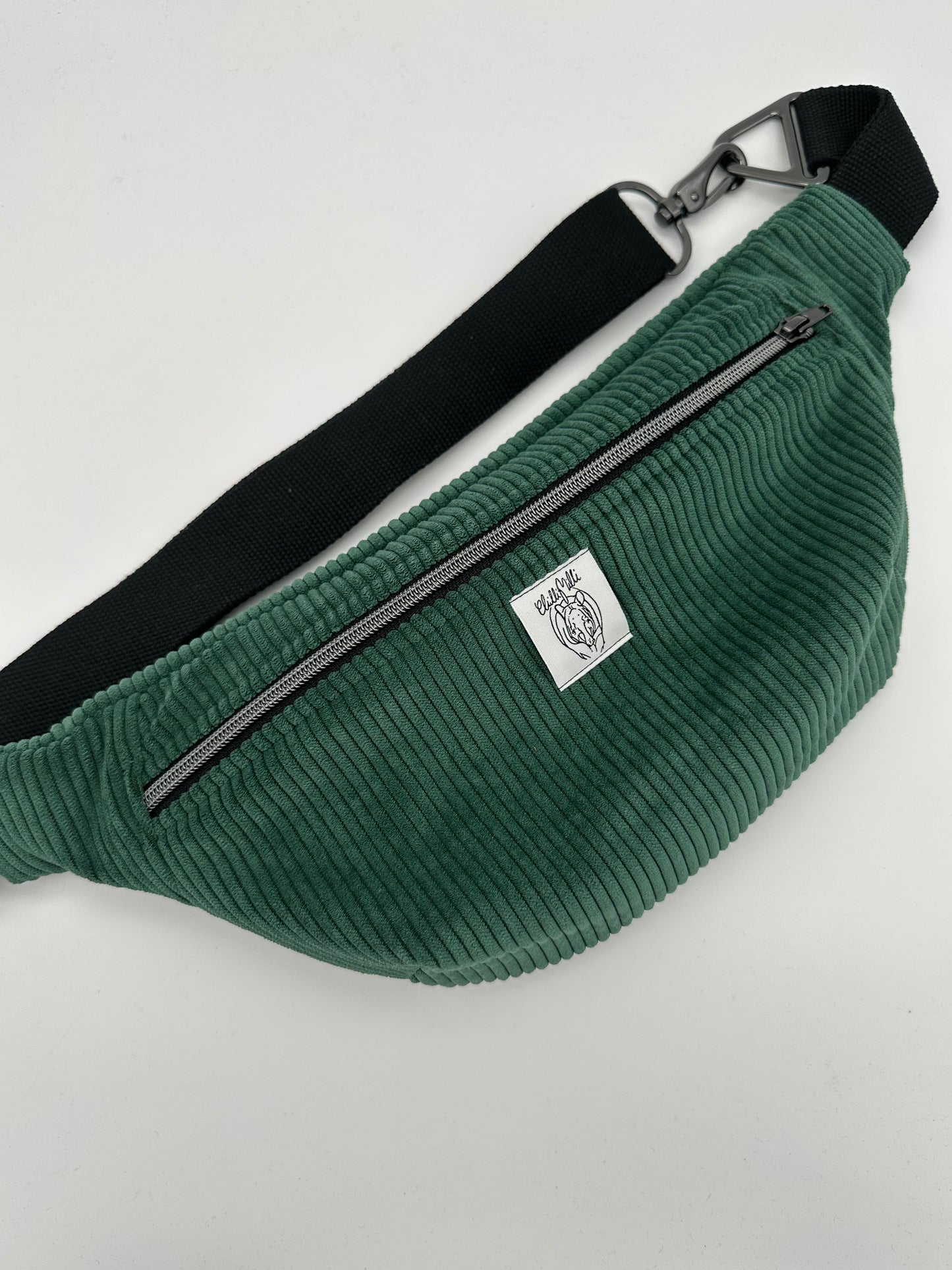 Crossbodybag/ Hipbag- grün, anthrazit,  cord