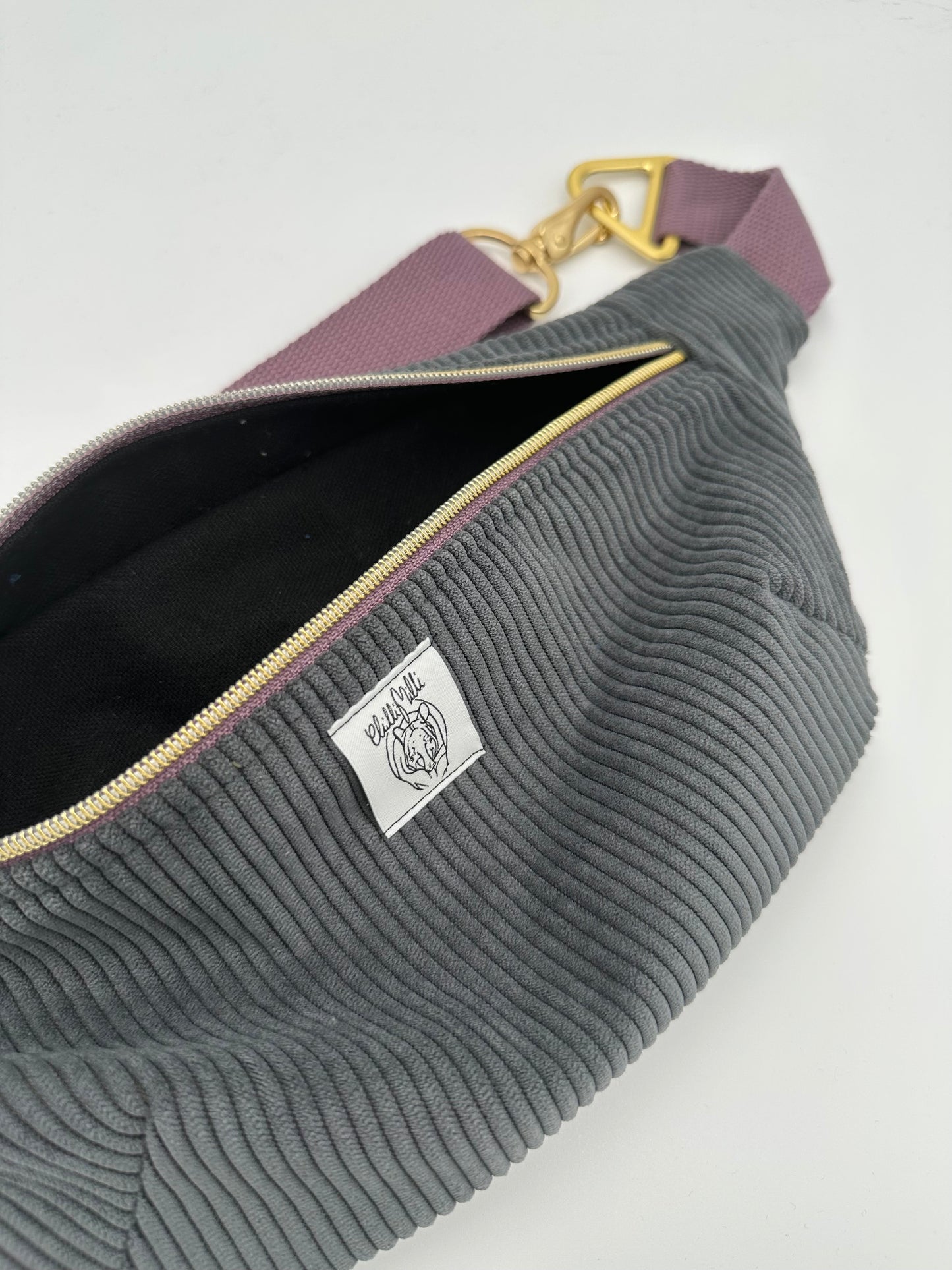 Crossbodybag/ Hipbag- grau cord