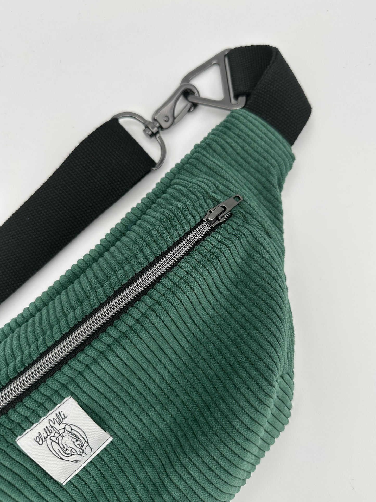 Crossbodybag/ Hipbag- grün, anthrazit,  cord