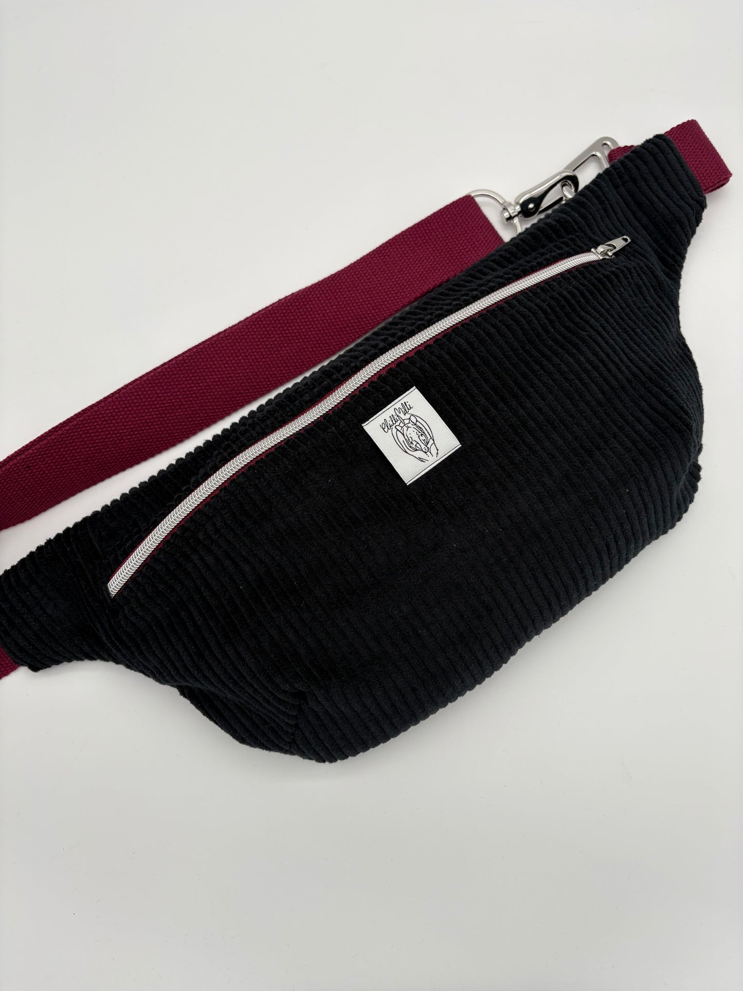 Crossbodybag- XL schwarz Magenta