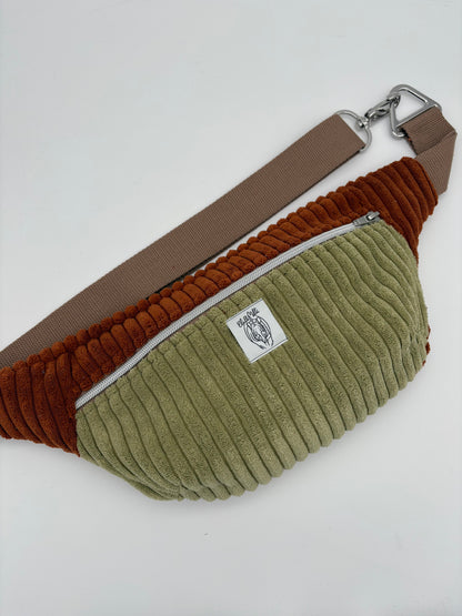 Crossbodybag/ Hipbag- Farbmix - Kuschelcord Herbst l