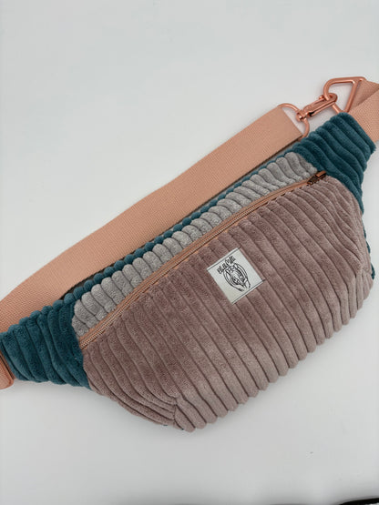 Crossbodybag/ Hipbag- Farbmix - Winter Kuschelcord lll