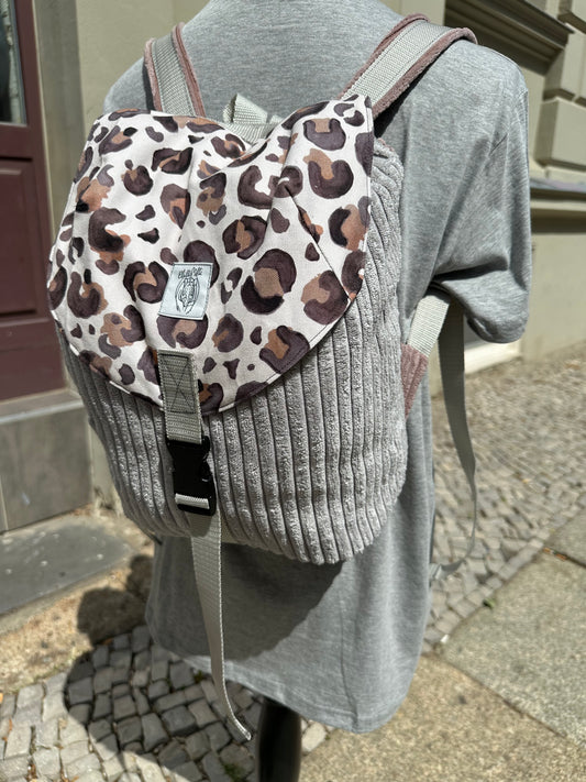 Rucksack (mittel) Leo Cord mix