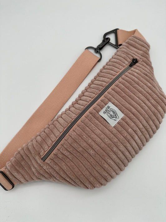 Crossbodybag/ Hipbag- rosa Kuschelcord